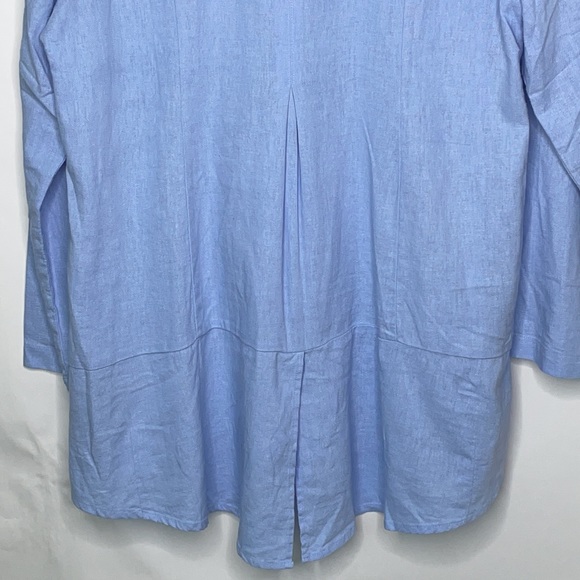 Linen blend Blue Shirt (L/XL) - Picture 10 of 13